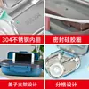 Lonchera de Acero Inoxidable 304, Lonchera de Estilo Coreano de Alta Apariencia para Niños y Adultos, Caja Cuadrada de Gran Capacidad para Comida Rápida con Cubiertos