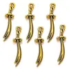 Série de armas direto da fábrica Pingente de espada de prata do Tibete Acessórios de liga DIY 25 * 6MM M41