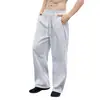 Pantalones Deportivos Tk para Hombre Amazon Europeo y Americano 2025 Cintura con Cordón Pierna Recta Ancha Sueltos Pantalones Deportivos Casuales
