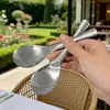 Colher de Aço Inoxidável com Textura Martelada, Colher de Fundo Arredondado, Colher Estilo Palácio, Colher de Sopa Doméstica, Colher de Arroz para Restaurante, Colher de Sobremesa, Colher de Jantar