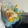 Série de organza de amor-perfeito de sete cores material de embrulho de flor DIY organza de alta transparência material de embrulho de flor suprimentos de embalagem de arte floral