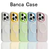 Funda de Doble Capa 2 en 1 para Serie iPhone 14, Elegante Carcasa Interior de Color Gelatina con Recubrimiento Suave Mate, Compatible con MagSafe, Funda Protectora Delgada a Prueba de Golpes