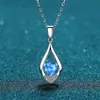 Collar de circón de moda coreana alta imitación D color moissanita colgante de gota de agua para mujer sonido rápido de sacudida de mano red social suministro en vivo