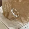 Anéis Finos de Empilhar Círculo Doce Versátil Elegante para Mulheres Design de Nicho Moda Elegante Anéis Abertos Anéis para Dedo Indicador Tendência