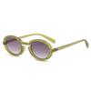 Gafas de sol ovaladas punk de marco pequeño personalizadas transfronterizas europeas y americanas, gafas de sol femeninas, gafas de sol para festival de música, venta al por mayor para hombres