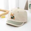 Gorra para bebé de colores combinados para niña, gorro para bebé niño, temporada de primavera y otoño, dibujos animados, algodón, oso, visera solar linda, gorra de béisbol