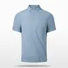 Camisa Polo Masculina de Manga Curta, Tecido Waffle de Verão, Sem Costura, Prensada com Adesivo, Amiga da Pele, Alta Elasticidade, Slim Fit, Camiseta Business Casual