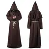 Disfraz de Cosplay de Halloween, Túnica de Monje Medieval, Disfraz de Monje, Disfraz de Mago, Disfraz de Cos de Sacerdote