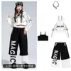 Ropa de Jazz Hip-Hop para Niñas Traje de Gato para Baile Callejero de Jazz Pasarela Ropa de Práctica y Presentación para Grupos de Chicas a la Moda