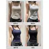Chaleco Estilo Chica Caliente con Copas para Mujer, Adecuado para Primavera y Verano, Se Puede Usar como Ropa Exterior o como Capa Base Anti-Exposición, con Copas y Tirantes Extraíbles