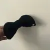 Pinza para el cabello tipo plátano de terciopelo negro con lazo para coleta alta para mujer, Nuevo clip de pinza de moda con un toque de alta gama