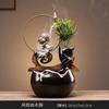 Adornos de agua corriente, fuente de agua para coche, sala de estar, escritorio, oficina, circulación de cerámica, creativo, zen, regalo de apertura