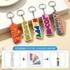 Llavero Personalizado de Goma Suave PVC 3D Colorido en Inglés con Eslogans Positivos Inspiradores, Colgante Decorativo, Venta al por Mayor para Regalos Publicitarios