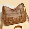 Bolsa de Mãe Simples Vintage Moda Primavera 2026 com Múltiplos Compartimentos, Grande Capacidade, Nova Bolsa de Ombro Feminina para Meia-Idade e Idosos