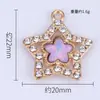 Pendente de Estrela de Cinco Pontas de Cristal Criativo Transfronteiriço Material para Acessórios DIY Liga de Metal Galvanizada Pulseira Colar Venda Direta da Fábrica