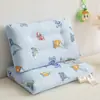 Almohada infantil de gasa de doble capa 100% algodón, almohada para siesta de jardín de infantes, almohada de dibujos animados cómoda para bebé, almohada para el hogar lavable a máquina