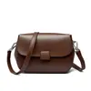 Bolso Sencillo y Elegante para Debajo del Brazo, Bolso Cuadrado Pequeño para Mujer, Bolso de Cuero Genuino de Moda Nueva para Mujer, Bolso Cruzado de Gama Alta de Nicho para Mujer