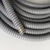 Mangueira Cinza de Aço Inoxidável Revestida de Plástico Tipo P3 304 Retardante de Chama Impermeável Tubo de Passagem para Proteção de Fios 12mm