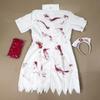 S-3Xl Disfraz de Enfermera Zombi de Casa Embrujada Cosplay Zombi Ensangrentado Traje de Enfermera Femenina Halloween Disfraz Médico