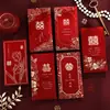 Envelopes Vermelhos para Casamentos 2025 Novo Estilo Criativo Sacos de Envelope Vermelho Envelopes de Dinheiro da Sorte de Mil Yuan Especiais para Convidados de Casamento de Cem Yuan