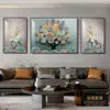 Pintura decorativa moderna minimalista para sala de estar, arte abstrato em linha, pintura para pendurar na parede de fundo do sofá, tríptico de atmosfera de alta qualidade