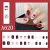 Inverno doce desenho animado Natal desgaste unha floco de neve Papai Noel manicure falso unha remendo coleção de Natal