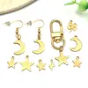 Accesorios de Estampado de Patrón de Acero Inoxidable Colgante con Forma de Luna, Estrella, Trébol de Cuatro Hojas para Collar, Pulsera DIY Accesorios Colgante