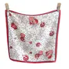 Verão Novo Estilo Lenço Quadrado Estampado Seda Artificial Lenço de Seda Gravata de Pescoço Feminina Lenço Decorativo Pequeno Versátil Lenço de Cabeça Francês Lenço Mulheres