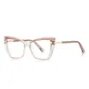 Gafas de Lujo Ligero con Forma de Gato 2269 Tendencia Sudamericana Tr90 Protección Ocular Lentes Planos Luz Azul Anti-Luz Azul Versátil para Mujer Listo para Exportar