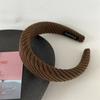 Estilo coreano Retro Elegante Headband de malha High-end Simples Outono All-match Wide-brim Out-of-the-street Headband Headwear