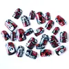 Transfronterizo Europeo y Americano Más Vendido Arte de Uñas Halloween Calavera Oscura Flor Roja Cuadrado Corto Uñas Portables Venta al por Mayor