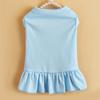 Vestido de Cor Sólida com Babados para Pet, Vestido Fino de Verão para Cachorros, Roupas para Cães Pequenos e Gatos da Raça Teddy Bichon