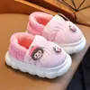 Chinelos de Algodão Infantis para Meninas, Novo Modelo Inverno 2024, Chinelos Impermeáveis para Meninas, Meninos e Bebês, Sapatos Peludos de Inverno para Casa
