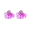 Pendientes de Diamante Retro Bohemio Literario Personalizados Transfronterizos Europeos y Americanos Flor Dulce Estilo Geométrico Pendientes Suministro