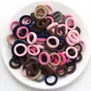 Preço de atacado 100 elásticos de cabelo infantil para polegar alta elasticidade durável amarrador de cabelo para prender o cabelo não machuca o cabelo elástico corda de cabeça mulheres