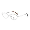 Modernos Marcos Ovalados para Gafas para Hombres y Mujeres, Tendencia en Monturas Metálicas de Carey con Filtro de Luz Azul, Lentes para Presbicia con Graduación