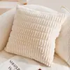 Capa de Almofada Decorativa Vintage Retro de Pelo de Coelho Bolha Cor Creme para Sofá de Sala de Estar, Cama, Janela de Canto, Almofada Lombar