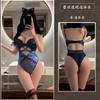 Churui Lingerie Sexy Renda Sexy com Bojo Macacão Uniforme Puro Desejo Tentação Pijama Qqny Traje 6564