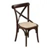 Cafetería Retro Mesa y Sillas de Madera Maciza Combinación Restaurante Estilo Wabi-Sabi Silla de Comedor de Mimbre Tienda de Postres y Té con Leche Mesa Redonda Pequeña
