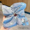 Pañuelo Cuadrado Estilo Francés Pastoral Lazo para el Cabello Cola de Caballo Atmósfera de Alta Gama Cuerda para el Cabello Banda Elástica Scrunchie Mori Girl Accesorio para el Cabello