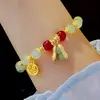 Vietnam Shajin Galvanoplastia Oro Real Temperamento Bueno Cacahuete Fu Marca Pulsera Sacudir Voz Igual Comercio Electrónico En Vivo Fábrica Mayorista