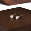Aretes de plata S999 mini gancho para la oreja frescos simples pequeños aretes de tuerca de loto aretes de temperamento artístico femenino venta al por mayor para mujer