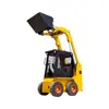Mini Carregadeira Haituo 25 Rodas, Trator de Esteira Pequeno para Construção de Garagem Subterrânea Agrícola, Florestal e de Pomar