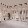 Estante de exhibición para tienda de ropa acero inoxidable indomable columna AA para vestidos de novia estante de exhibición ajustable estante colgante para tienda de ropa de mujer