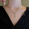 Cadena para el cuello Estilo Frío Hip Hop Corazón Amor Cara Sonriente Collar para Mujer Didi Trumping Popular en Internet Estilo Japonés y Coreano Cadena para la Clavícula Joyería Nuevo Estilo