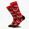 Meias de Algodão Personalizadas de Novo Estilo Transfronteiriças de Cano Médio Série de Frutas Meias Jacquard Unissex Comércio Exterior Meias da Moda Fabricante de Meias Amazon