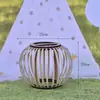 Linterna Decorativa Redonda Hecha a Mano para Dormitorio Tejido de Bambú Nostálgico Accesorios para Casa de Huéspedes Banquete de Compromiso Regalo de Luna Llena Decoración de Escena de Boda