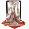 Lenço Grande Quadrado 90 Lenço Feminino Primavera e Outono Coreano Decorativo Aeromoça Lenço de Cetim Novo Lenço Lenço Presente Dia das Mães