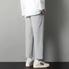 Pantalones Negros para Hombre Primavera y Verano Pantalones Rectos de Nueve Puntos Modernos para Hombre Marca Moderna Pantalones Deportivos Casuales Pantalones Holgados con Caída