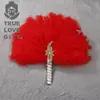 Casamento Europeu e Americano Grande Ventilador de Casamento performance romântica no palco Amazon pena quente Ventilador de Jardim noiva de mão